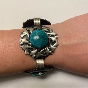 Turquoise & Silver Bracelet Vintage & Unique